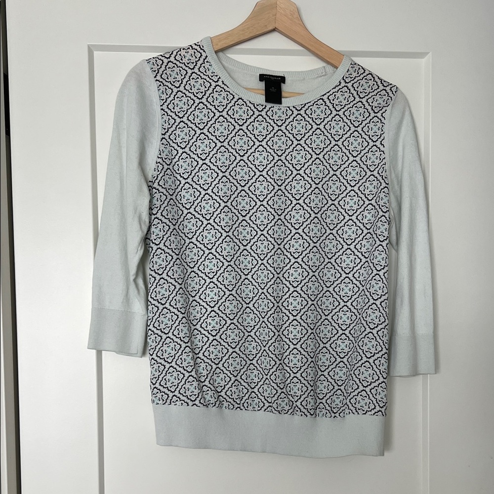 Ann Taylor Soft Light Blue Knit Top